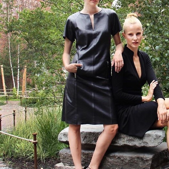 ETCETERA • Stunning Black Leather CARLISLE Dress - Picture 6 of 16